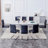 Jaileene 8 - Person Faux Marble Top Pedestal Dining Set