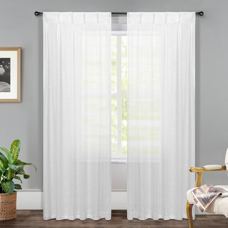 Rideau en polyester 2 pièces Mosa, L 42 po x L 84 po