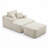 47" Boneless Cloud Corduroy Compression Single Sofa with Ottoman Footrest, No Assembly, Independent Pocket Springs & High Resilience Foam Small Couch for Bedroom Apartment-715727883