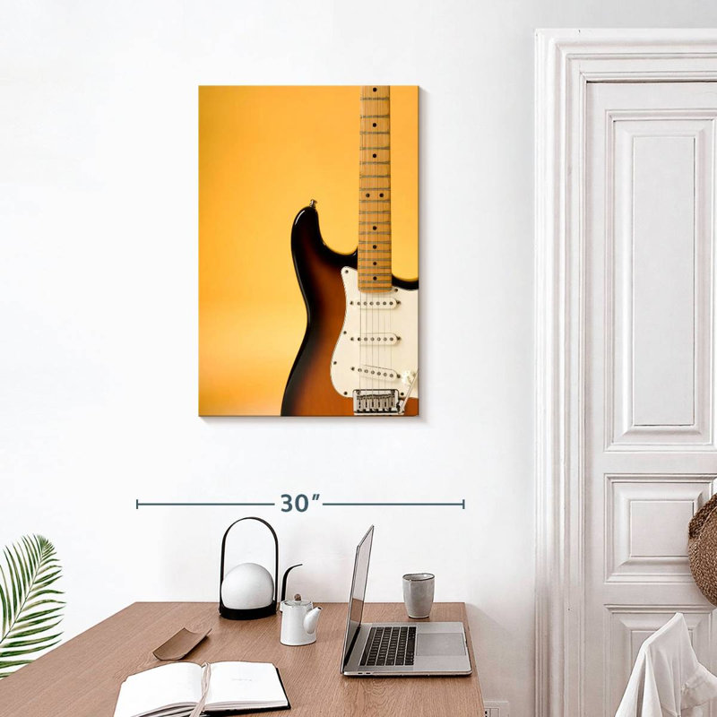 Guitare électrique Abarca Shiny Brown, H 30 po x l 20 po