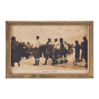 Guindazola Vintage Ski Race - Single Picture Frame Print on Wood