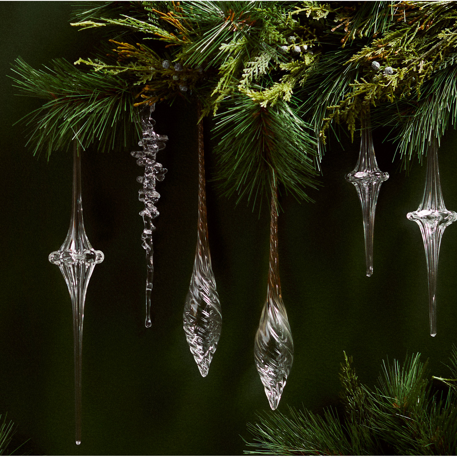 9" Glass Finial Ornament
