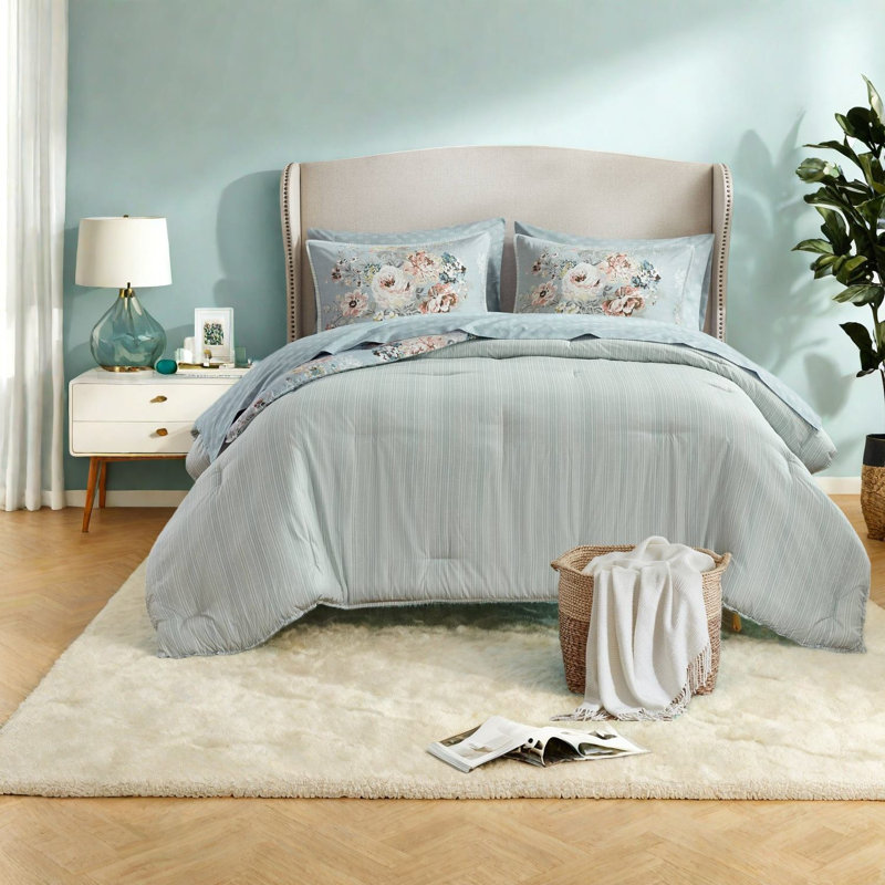 Literie réversible en microfibre pour lit simple TG