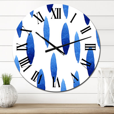 Horloge murale moderne bleu foncé