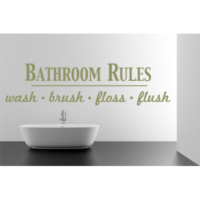 Décalcomanie murale règles de salle de bain