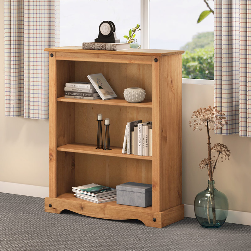 Palmea 100cm H x 82cm W Standard Bookcase, Antique Wax