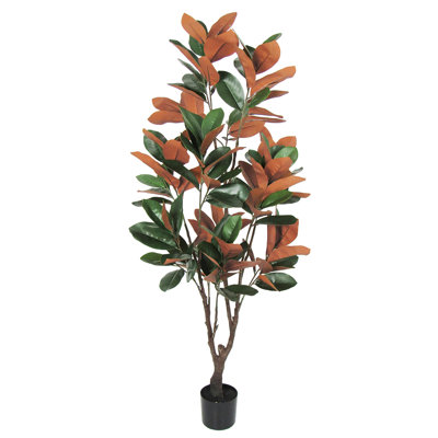 Faux Magnolia Plant in Pot