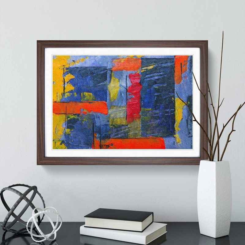 Abstract Vol.380 by S.Johnson - Framed Print, 33cm H x 45cm W x 2cm D, Walnut Framed