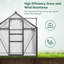 Serre de 6 pi x 4 pi pour l'extérieur, serre en polycarbonate avec gouttière et évent de toit, maisons vertes en aluminium pour l'extérieur pour le patio, vert foncé-123051910-123051912