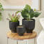 Ensemble de pots à fleurs en céramique 3 pièces Aisa-93328874-93328873