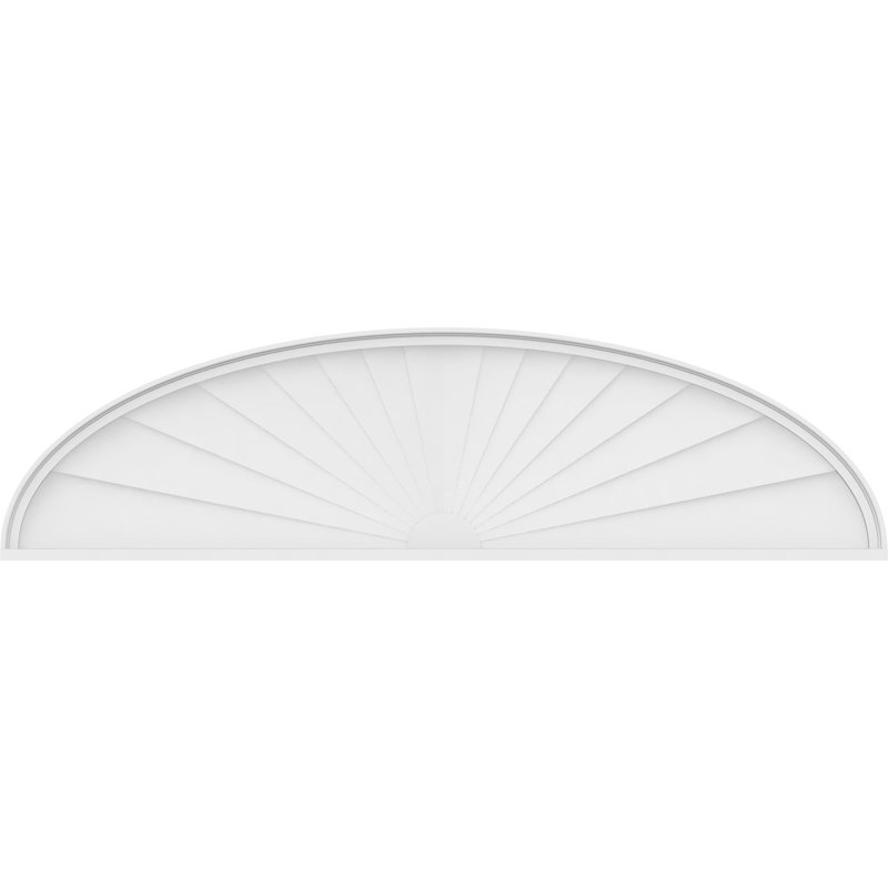 Fronton elliptique en PVC de qualité architecturale Sunburst, H 20 po x l 76 po x P 2 po
