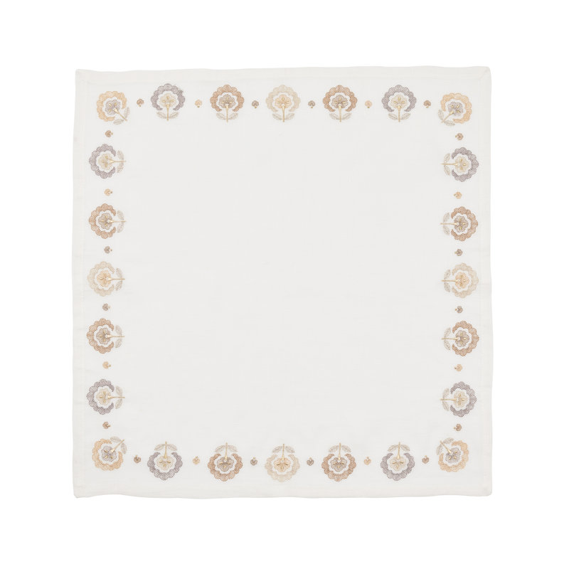 Carnation Napkin, White/Gray/Natural