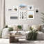 Ensemble de 4 cadres photo en bois massif 5 x 7 avec tapis et plexiglas, plateau de table polyvalent et cadre mural pour la maison et le bureau