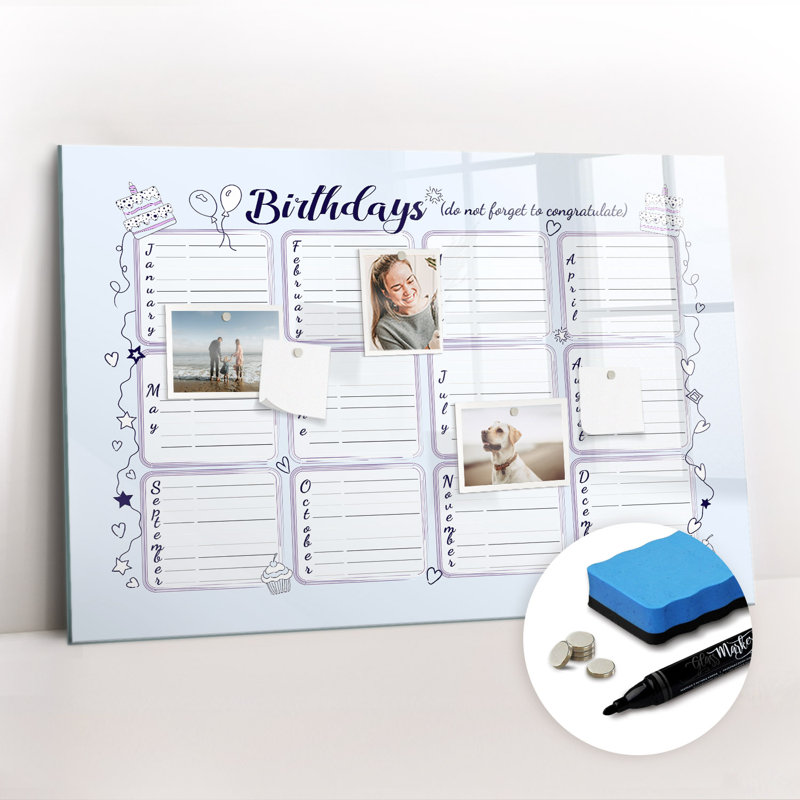 Magnetic Glass Dry Erase Board
