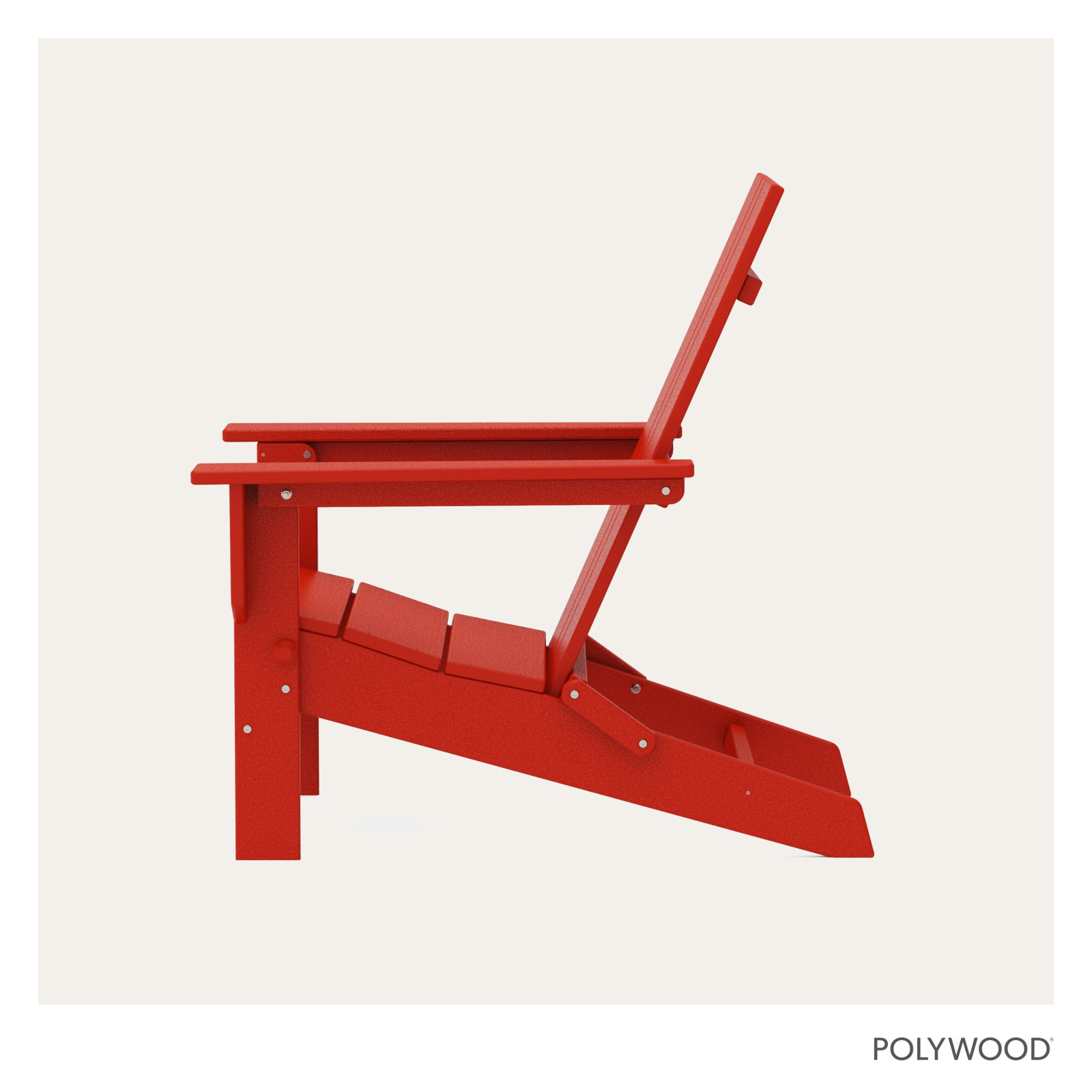 POLYWOOD® x AllModern Folding Plastic Adirondack Chair, Red