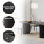 79" Oval Dining Table Duble Pedestal Dining Table Seats 6 Solid Wood Kitchen Table-2044891743