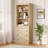 Tall Fluted Bookshelf with Drawers – 70.8" Modern 6-Tier Bookcase – Waved Design, Large Storage Cabinet, Open Display – Living Room, Office – 24" Wide – Wood Color, 60 Single Wave-582859494
