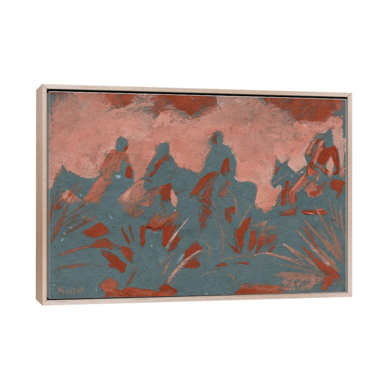 The Storm - After Curtis 1 Piece Wall Art on Canvas, 101.6 cm H x 152.4 cm W x 4.445 cm D, Natural Wood
