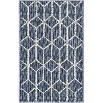 Tapis contemporain bleu Ohanlon
