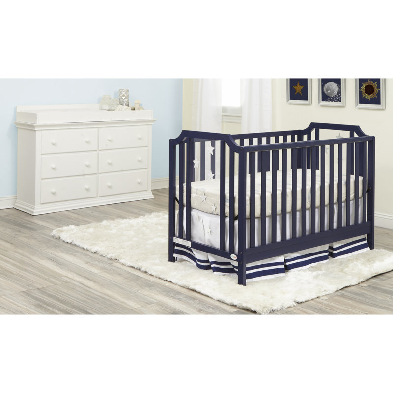 Lit de bébé convertible 3-en-1 Celeste bleu marine, Marine