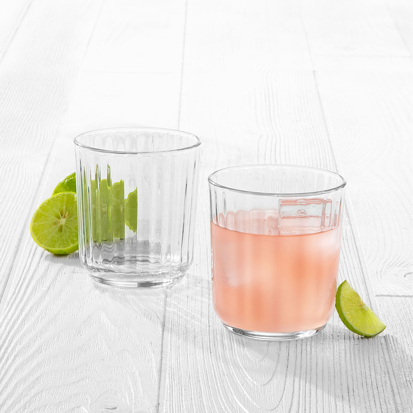 Paneled Ribbed Whiskey Glass