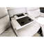 Canapé modulaire inclinable électrique Taupe avec inclinaison zéro gravité, repose-pieds extensible et porte-gobelets en forme de L taupe, respirant, conception Wallhugger pour le salon