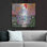  «Sweet Sunset Cottage» par Carrie Sharp, art mural en métal, 36 po x 36 po