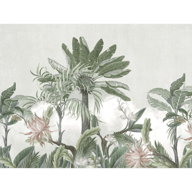 Bordure florale pelez et collez, L 108 po x l 144 po