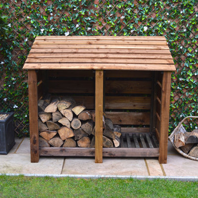 150cm W x 80cm D Solid Wood Log Store