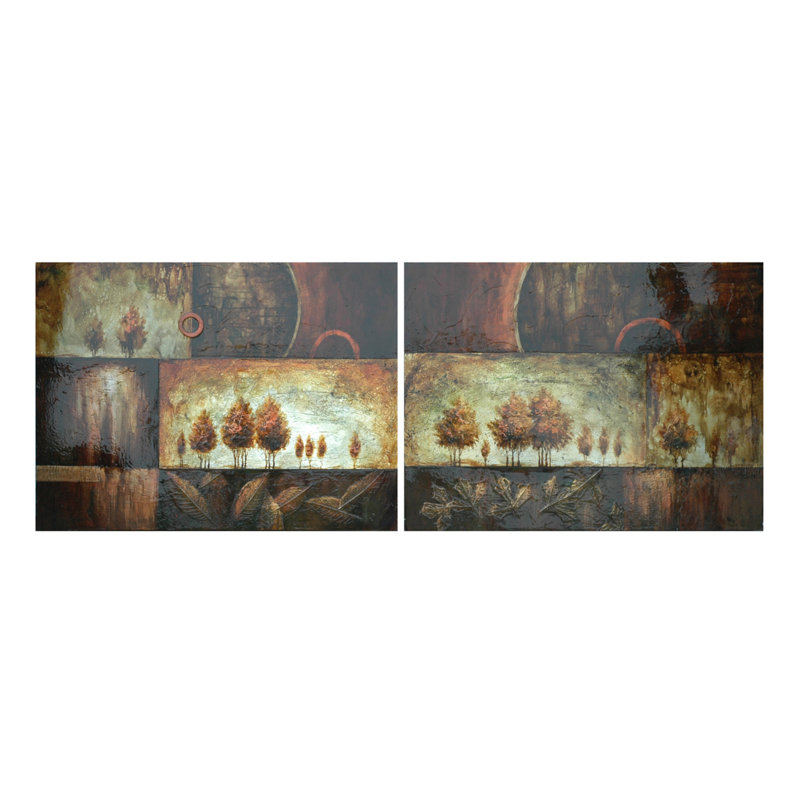 « fusion de paysages », ensemble de 2 reproductions sur toiles tendues