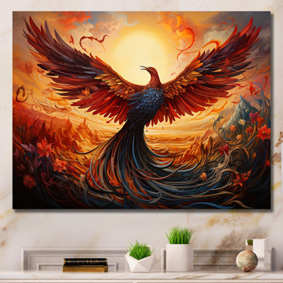 Resurgence Phoenix Rebirth II - Bird Wall Art -  Trinx, 6D5EF84BCAAF42E3966D257E22761667