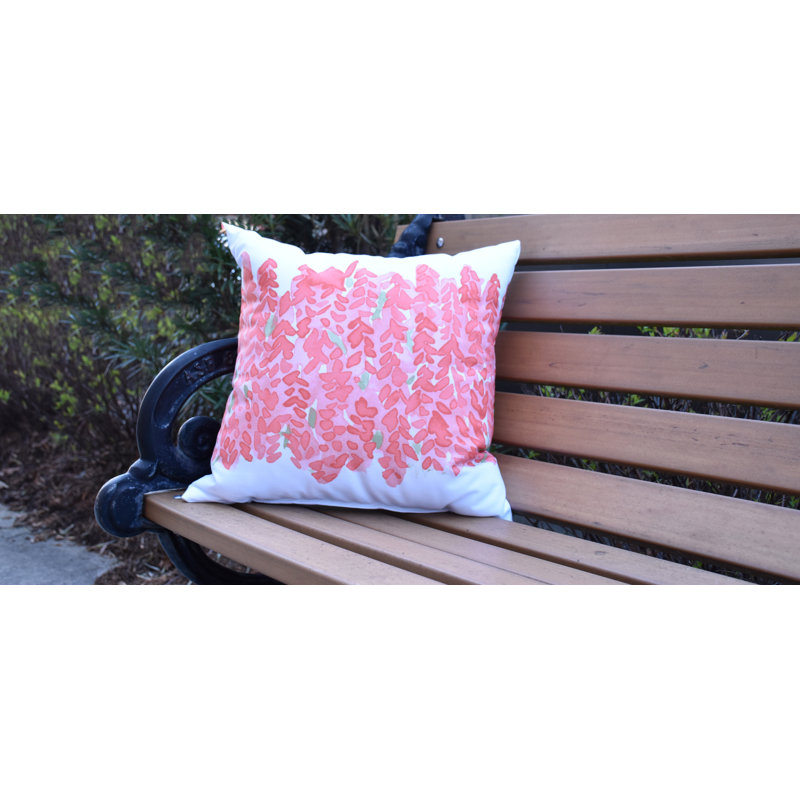 Housse et insert de coussin carré Flower Bell, 20 po x 20 po, Rose, Extérieur
