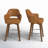 Blerina 26.5" Swivel  360-degree Faux Leather Upholstered Counter Stool Set of 2-87148078