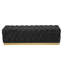 Banc rembourré en polyester Wojciechowski - Noir