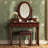 Glamoure Vintage Makeup Vanity Set With Adjustable Mirror And Cushioned Stool-115818139