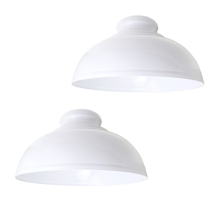 Trabelsi 17cm H Metal Dome Lamp Shade, White
