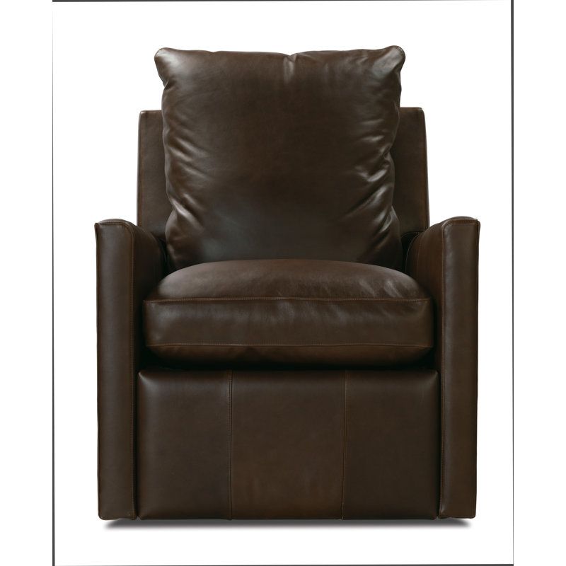 Fauteuil oscillant inclinable manuel en cuir Lilah