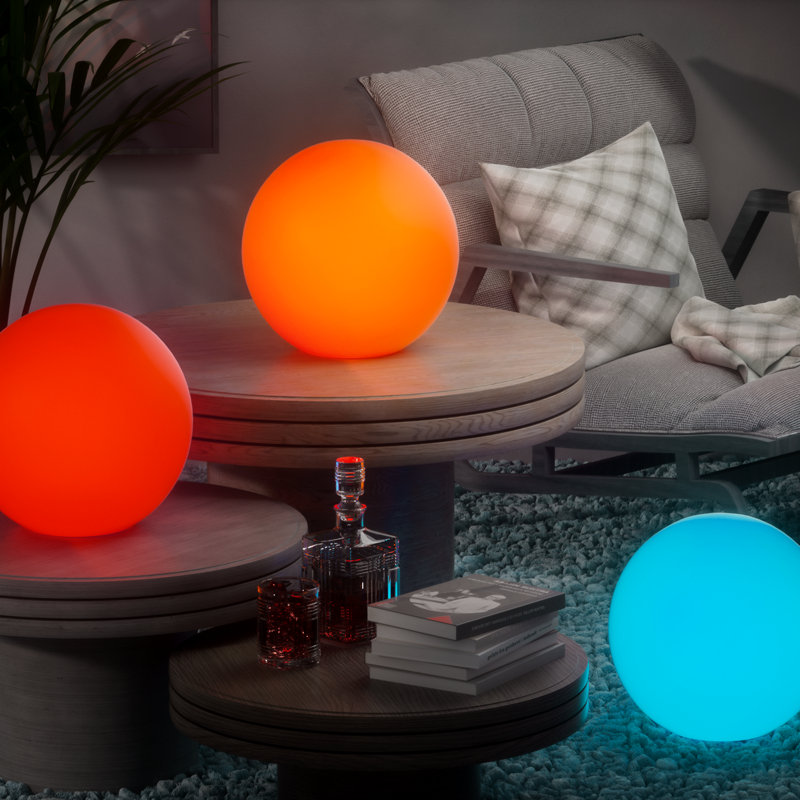 Lampe flottante d'extérieur à DEL à changement de couleur intégrée, H 12 po x l 12 po x P 12 po