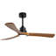 Nouveau ventilateur de plafond en bois 52 pouces avec 3 pales en bois massif, télécommande et moteur à courant continu pour le salon-721347646