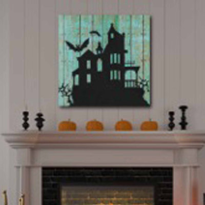 Haunted House - Graphic Art on Canvas