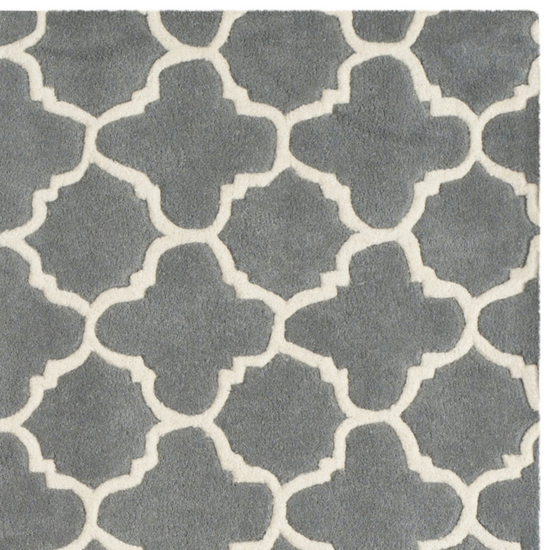 Teresita Chatham Hand Tufted Wool Geometric Rug, Round 7'