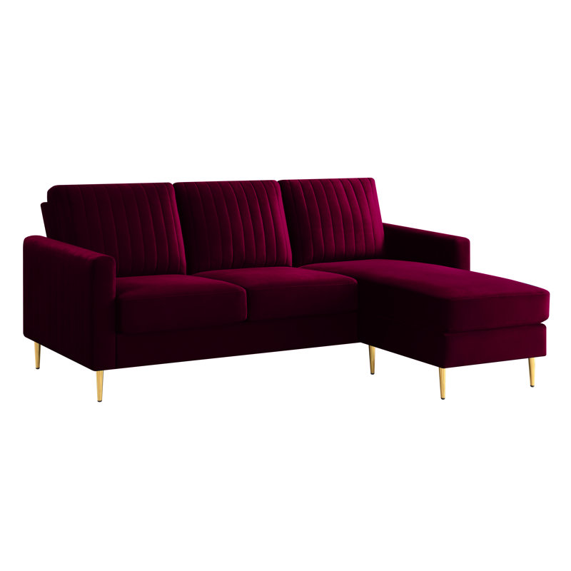 Koda Reversible Modular Corner Sofa, Burgundy
