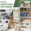 Station d'alimentation pour animaux de compagnie, armoire de rangement pour aliments pour chiens avec bols de chien cachés, panneau réglable, crochets pour chiens de taille moyenne