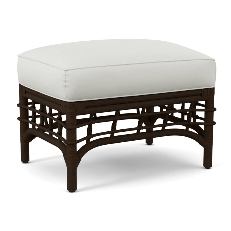 Bridgehampton Ottoman, Oslo Ivory; 0820-91, Celery