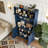 69''H Buffet with Hutch and Foldable Workstation, Multifunctional Storage Cabinet Cupboard with Adjustable Shelf and Power Outlet-1238203768