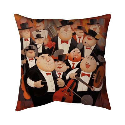 Abstract Band - Musical Man – Throw Pillow Cover Only, Double-Sided Print, Insert Not Included