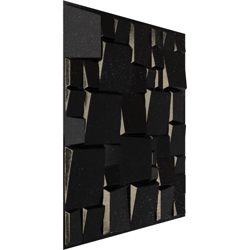 Panneau mural décoratif 3D carré moderne EnduraWall l 19 5/8 po x H 19 5/8 po, galaxie métallique texturée (couvre 2,67 pieds carrés)