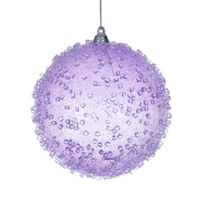 4.75" Icy Sugar Ball. Includes 3 ornaments per bag.