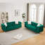 Compression Sofas Set, Green Velvet 3 Seater Modern Home Living Room