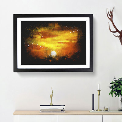 Striking Orange Sunset - Picture Frame Graphic Art Print